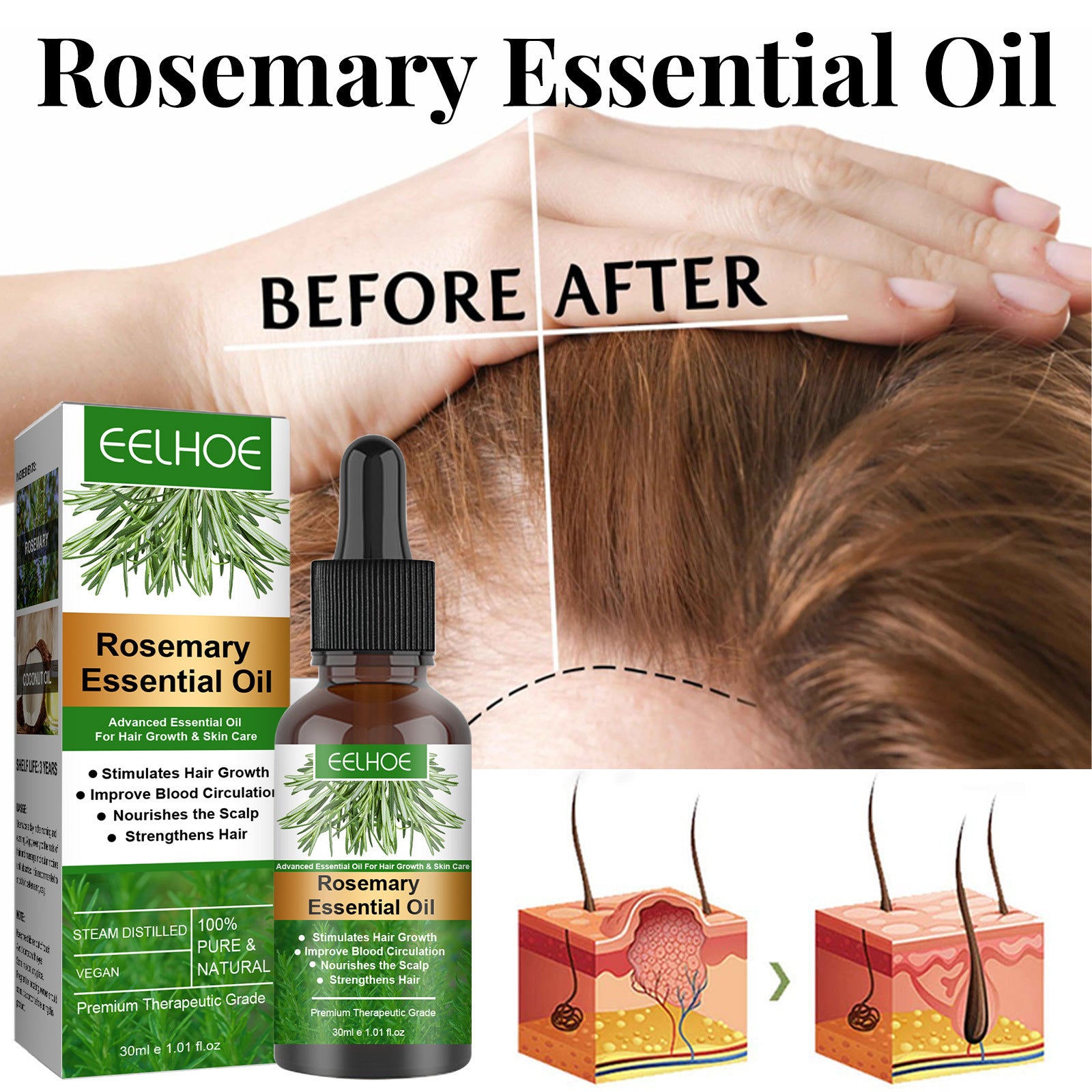 Rosemary Nourishing Hair Care Oil — Anti-Breakage Formula
